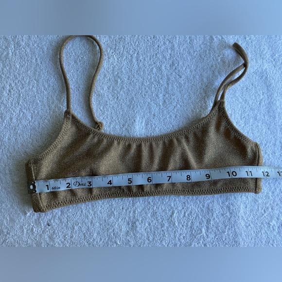 LA Hearts by PacSun Gold California Lurex Sporty Bikini Bottom - Picture 9 of 13